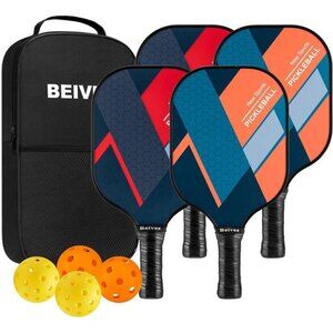 Pickleball Paddles Fiberglass Surface Pickleball Paddles Set of 4 Pickleball Set